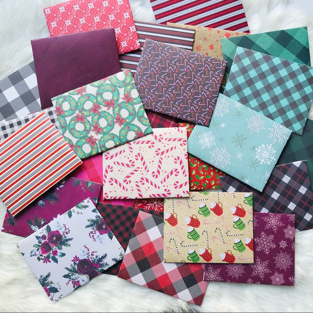 Handmade Christmas Envelopes 6 pk